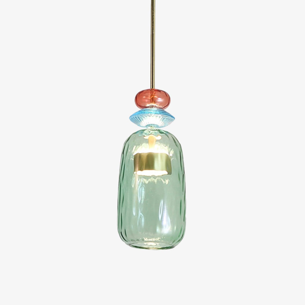 Suspension design LED verre coloré IRIDE