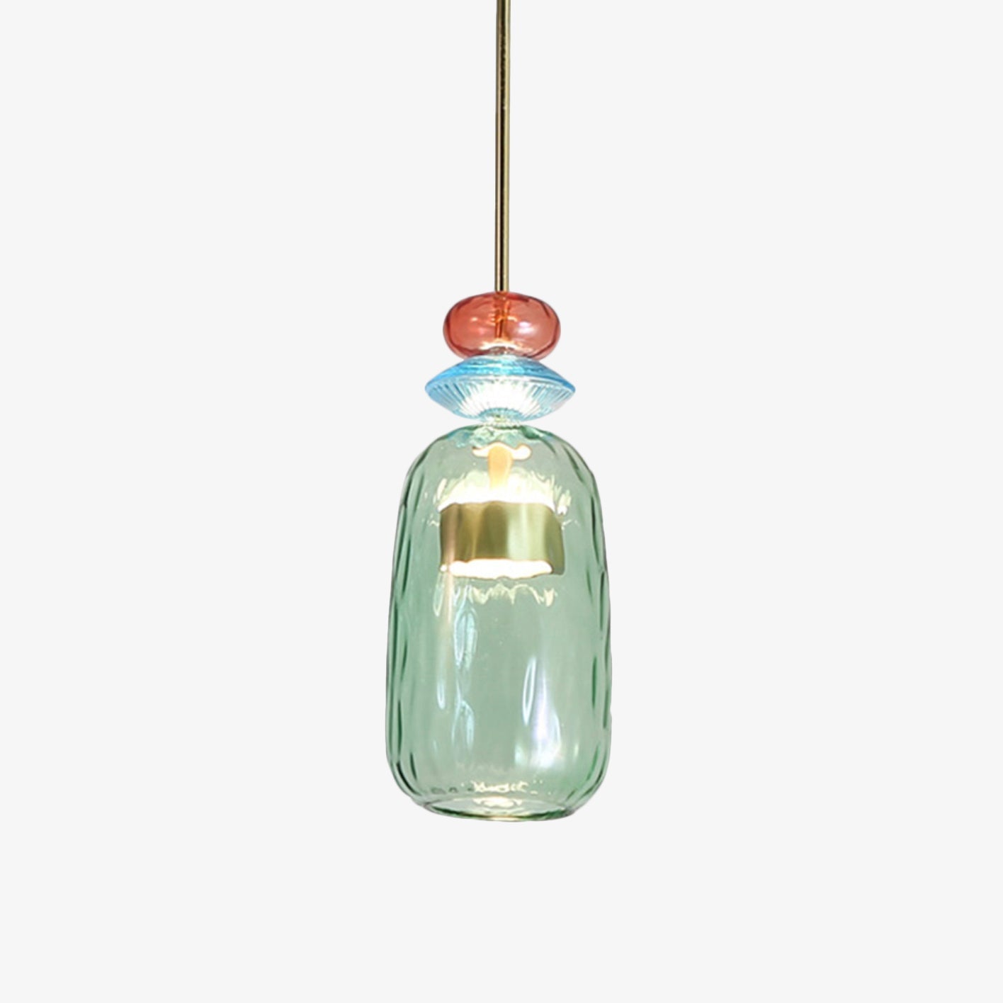 Suspension design LED verre coloré IRIDE