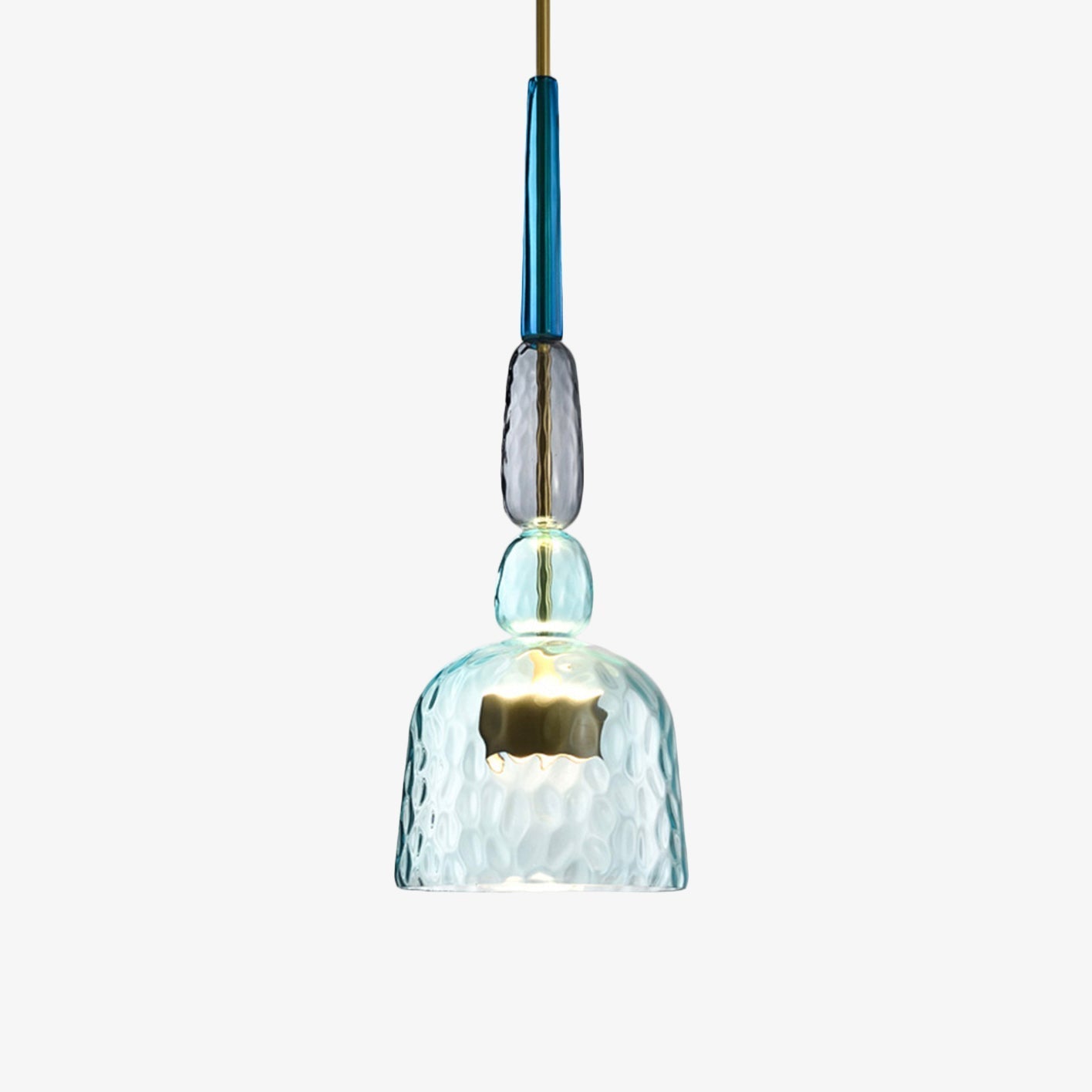 Suspension design LED verre coloré IRIDE