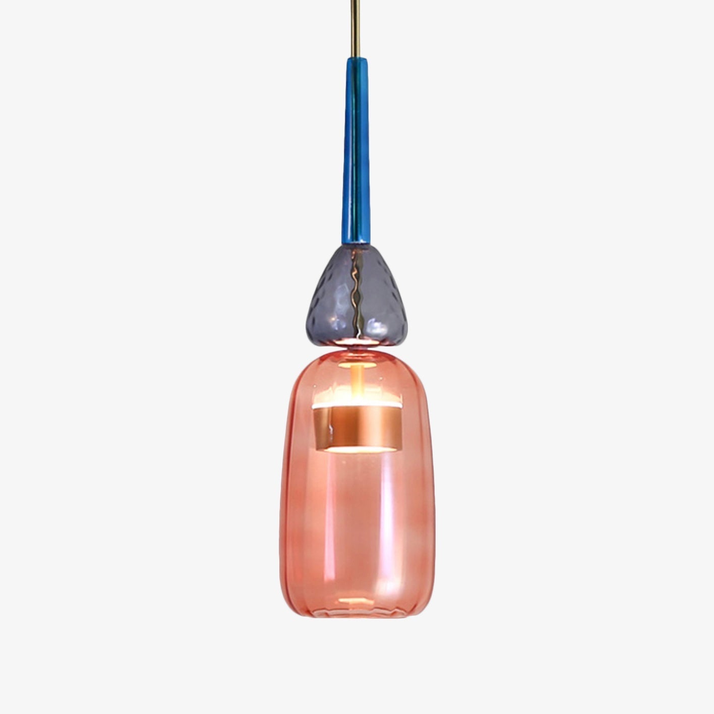 Suspension design LED verre coloré IRIDE