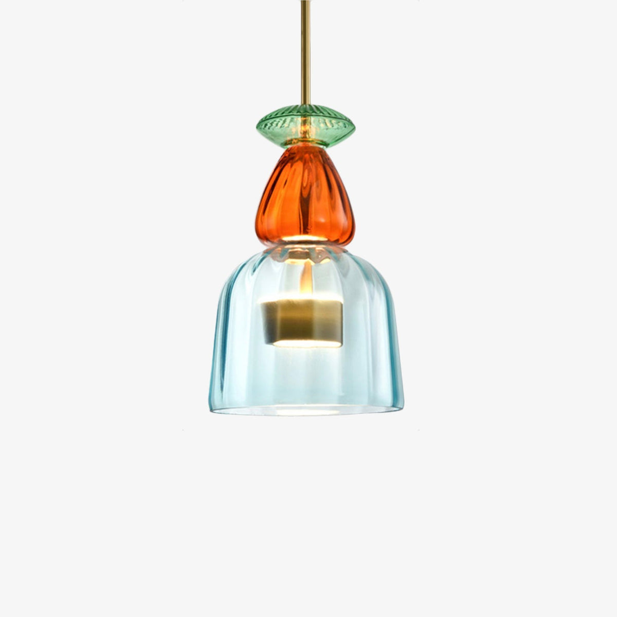 Suspension design LED verre coloré IRIDE