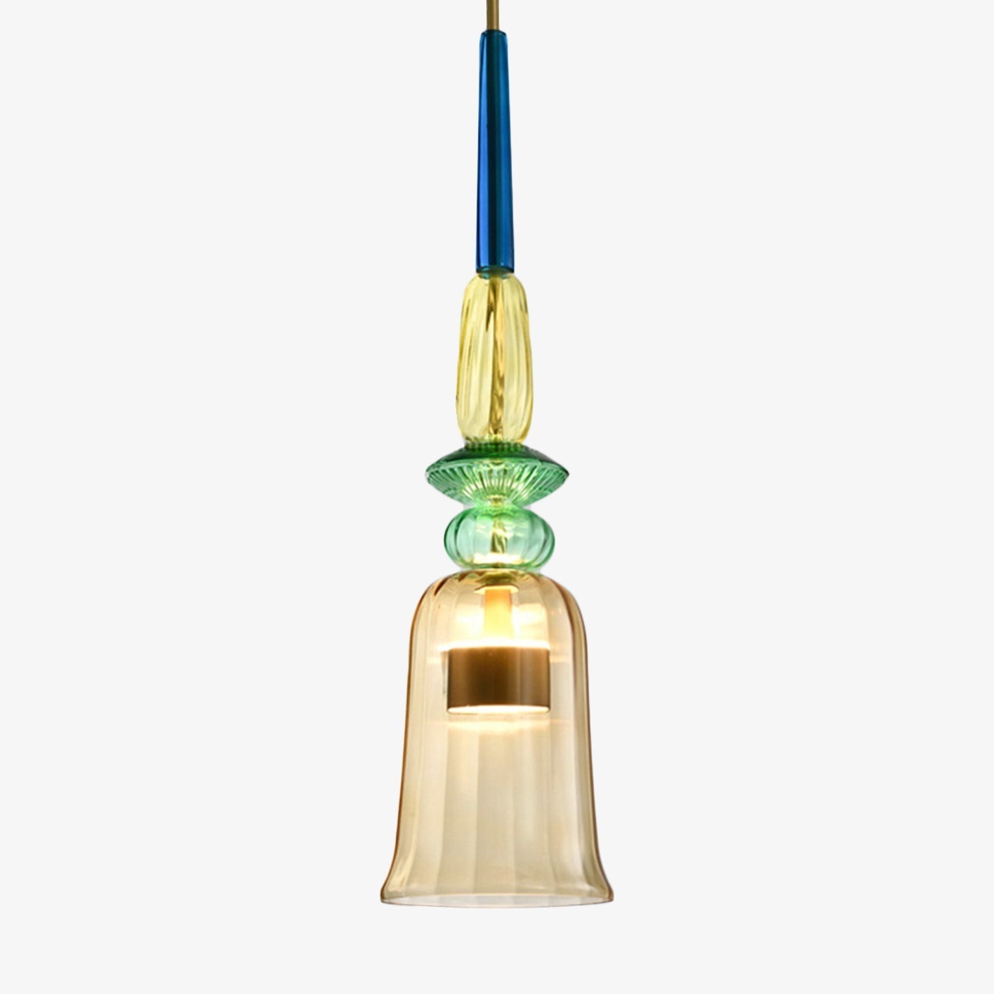 Suspension design LED verre coloré IRIDE