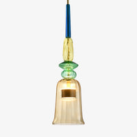 Suspension design LED verre coloré IRIDE