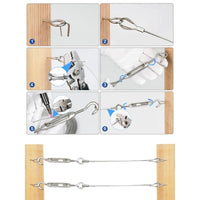 304 Stainless Steel Cable Tensioner - Set of 5 - All Terminations