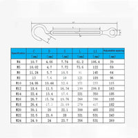 304 Stainless Steel Cable Tensioner - Set of 5 - All Terminations