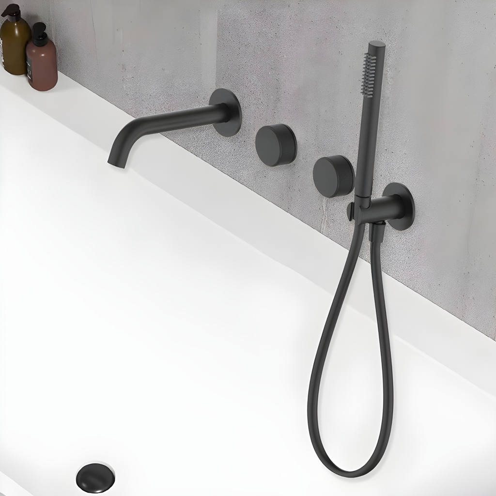 Robinet de baignoire encastré texture moletée