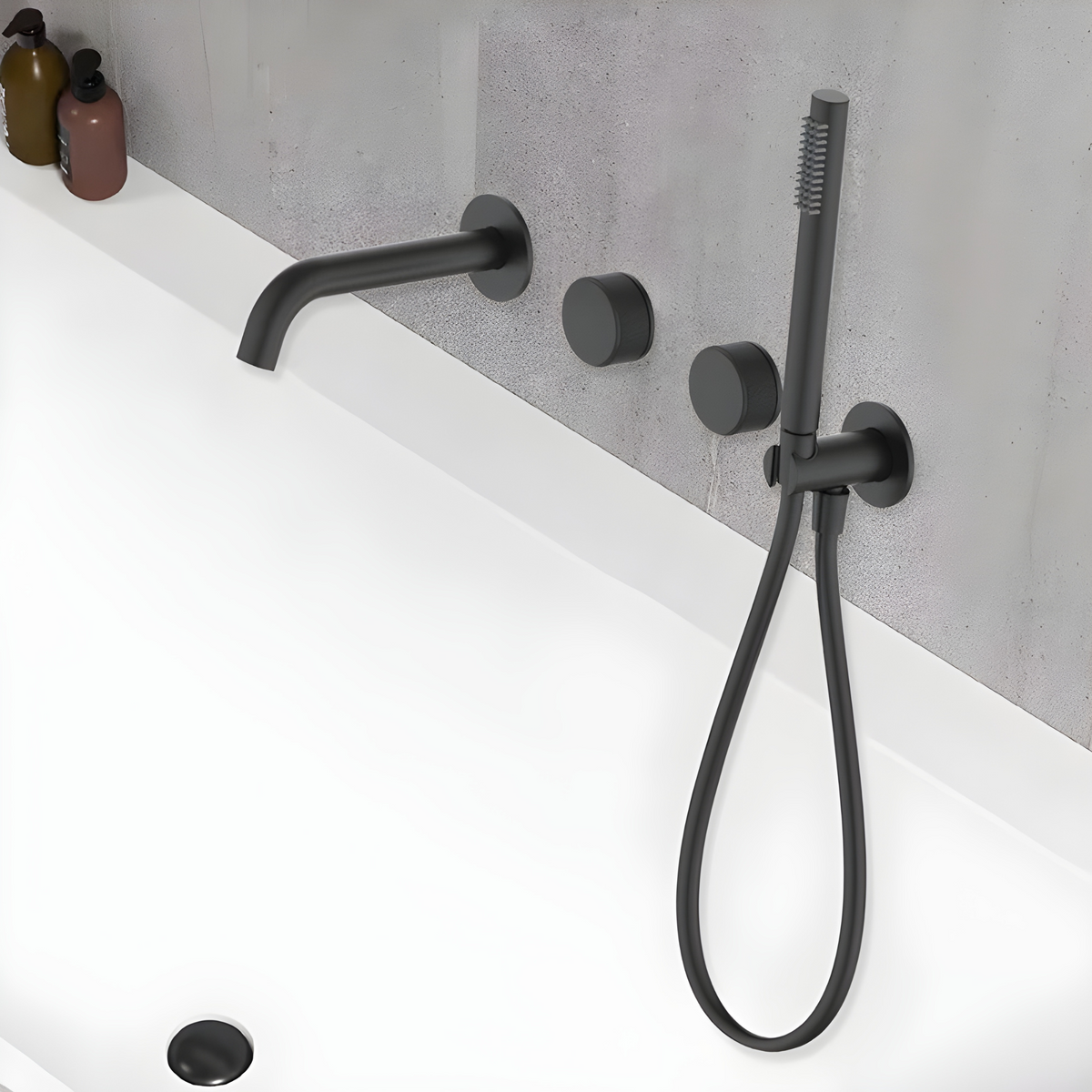 Robinet de baignoire encastré texture moletée