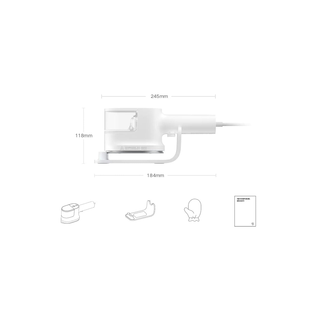 Fer vapeur vertical portable 1200W – Réservoir 150 ml Blanc