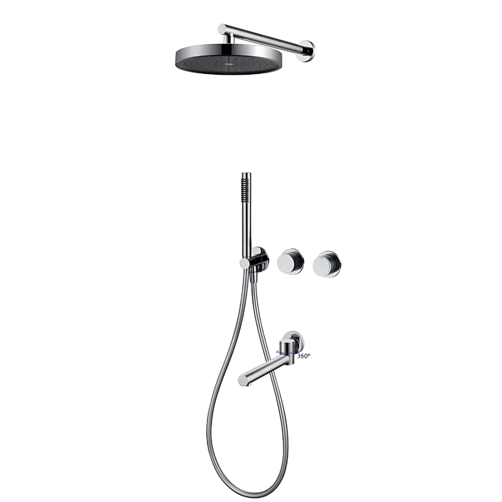 Colonne de douche pluie XXL avec fonction bidet