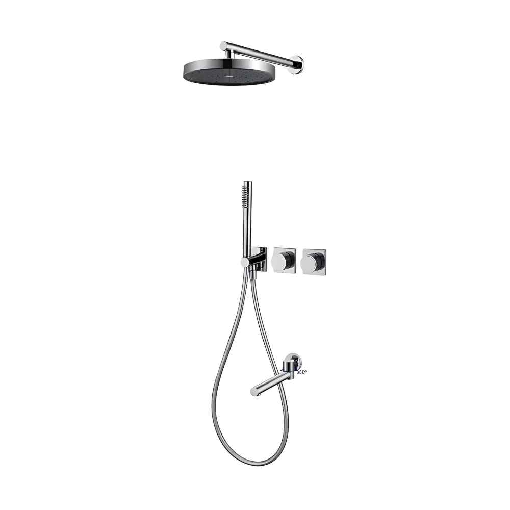 Colonne de douche pluie XXL avec fonction bidet