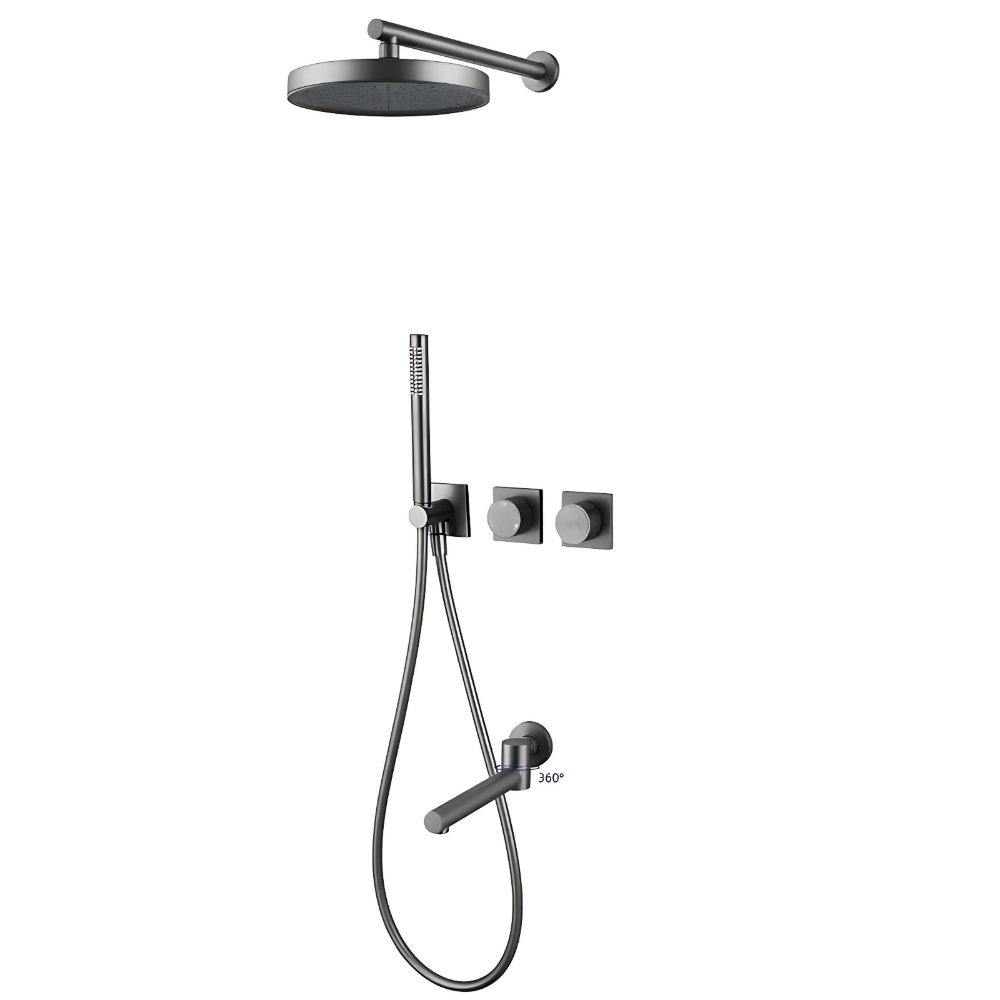 Colonne de douche pluie XXL avec fonction bidet