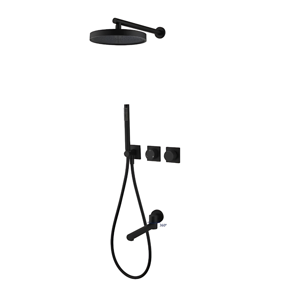 Colonne de douche pluie XXL avec fonction bidet