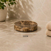 MARLENZO - Emperador Brown Marble Bathroom Set, Dispenser and Matching Accessories