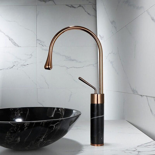 Quarzo Robinet de Lavabo Socle Marbre, 3 Longueurs