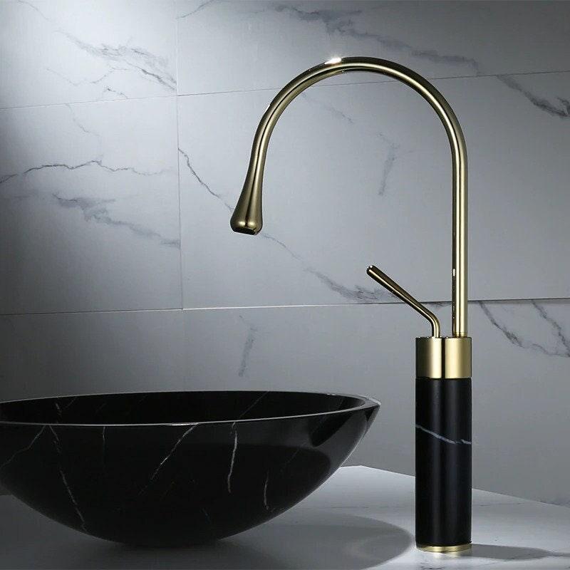 Quarzo Robinet de Lavabo Socle Marbre, 3 Longueurs