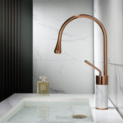Quarzo Robinet de Lavabo Socle Marbre, 3 Longueurs