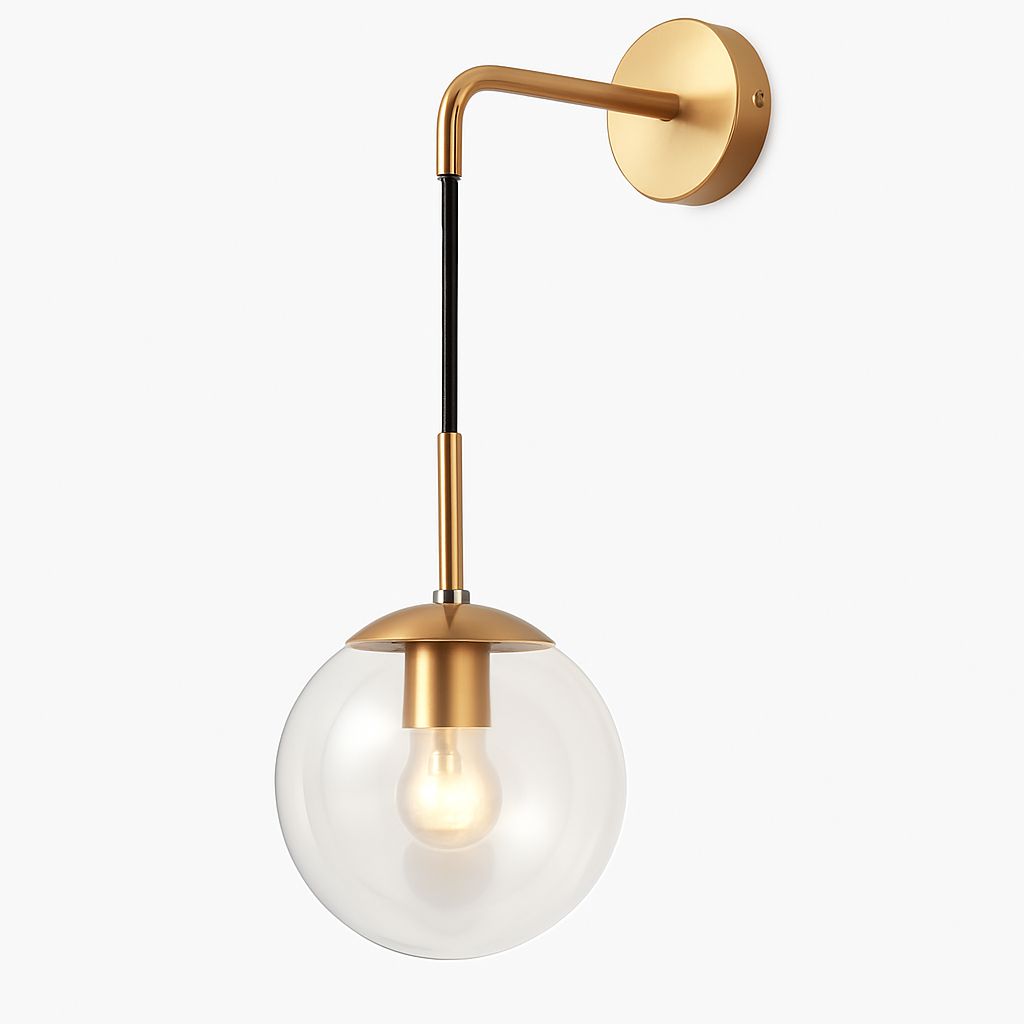 Applique murale boule de verre suspendue GLOBA