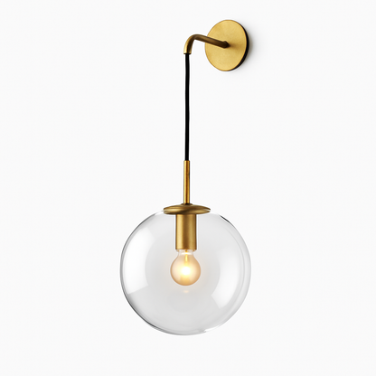 Applique murale boule de verre suspendue GLOBA