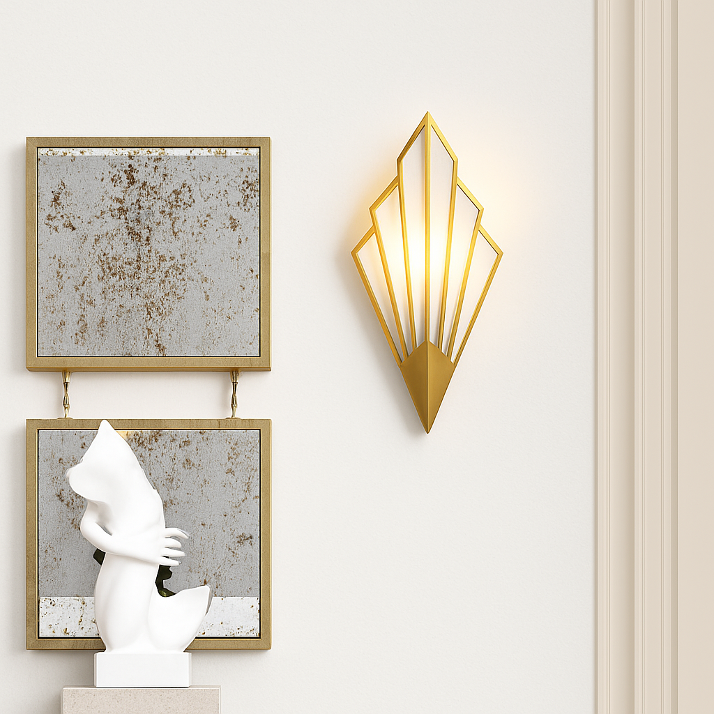 Applique murale design triangulaire LED métal coloré TRIGONO