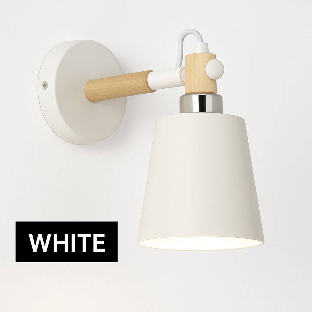 Applique murale LED bois et métal nordique NORDIS