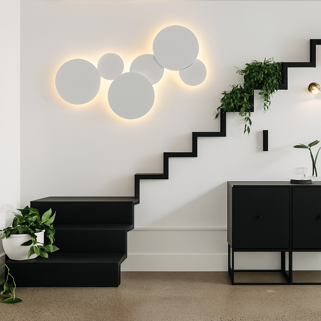 Applique murale LED ronde inspiration lunaire SELENE