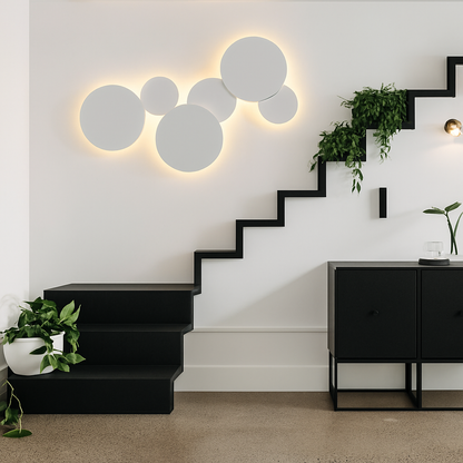 Applique murale LED ronde inspiration lunaire SELENE