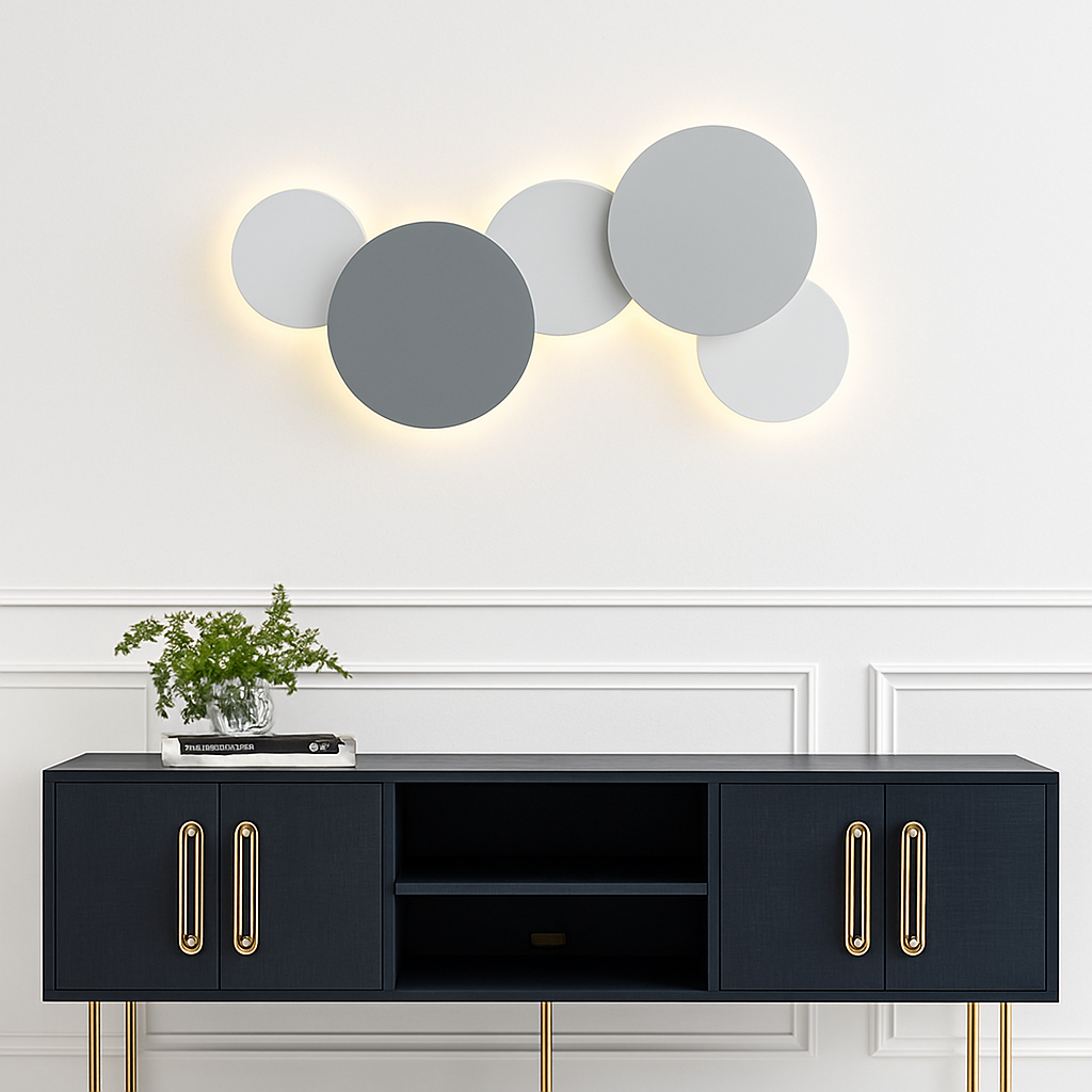 Applique murale LED ronde inspiration lunaire SELENE