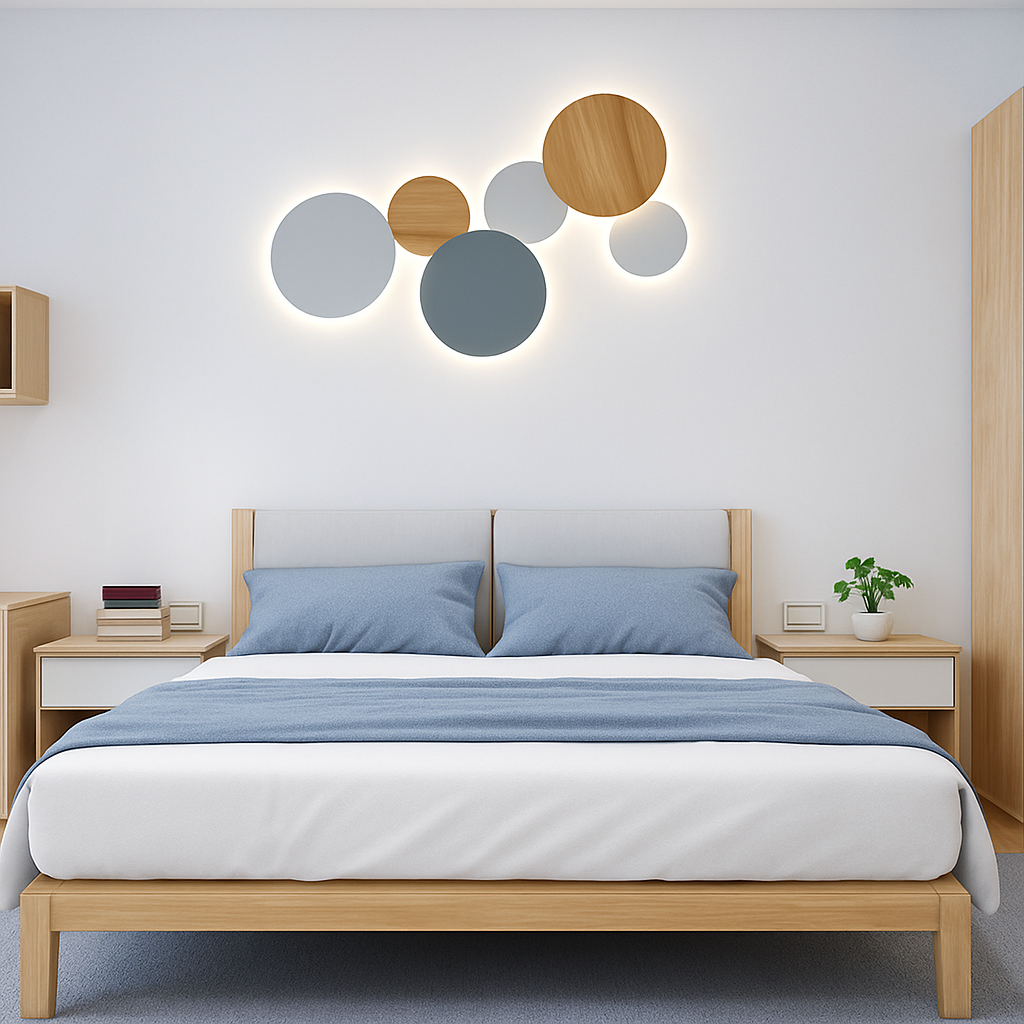 Applique murale LED ronde inspiration lunaire SELENE