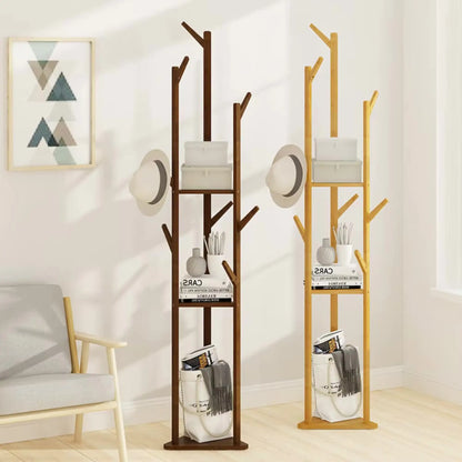 Arbre porte-manteau : gardez votre entrée organisée et stylée Noyer