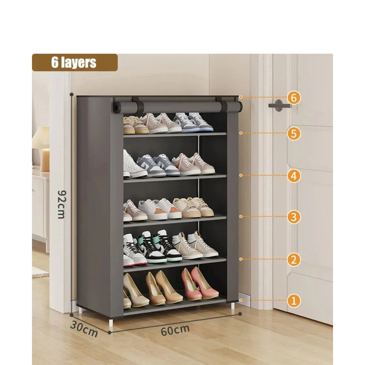 Armoire à chaussures en tissu anti-poussière - Aéraly