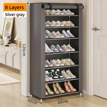Armoire à chaussures en tissu anti-poussière 8 étages