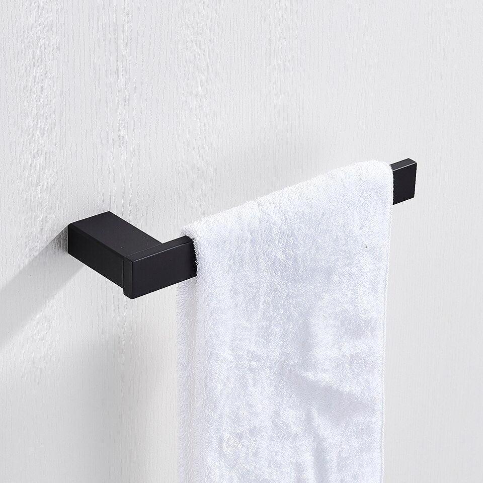 Anneau Porte-Serviette Noir Mat