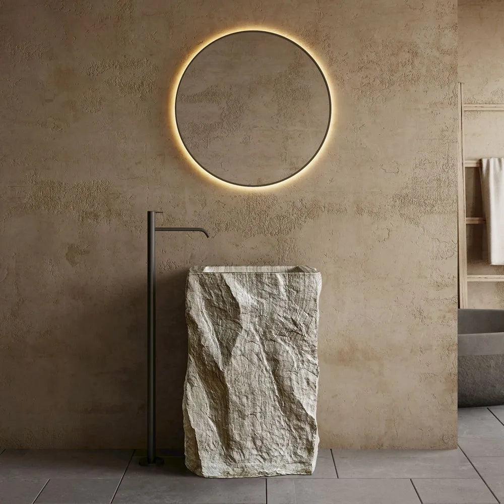 ATLAS - Vasque totem en pierre brute