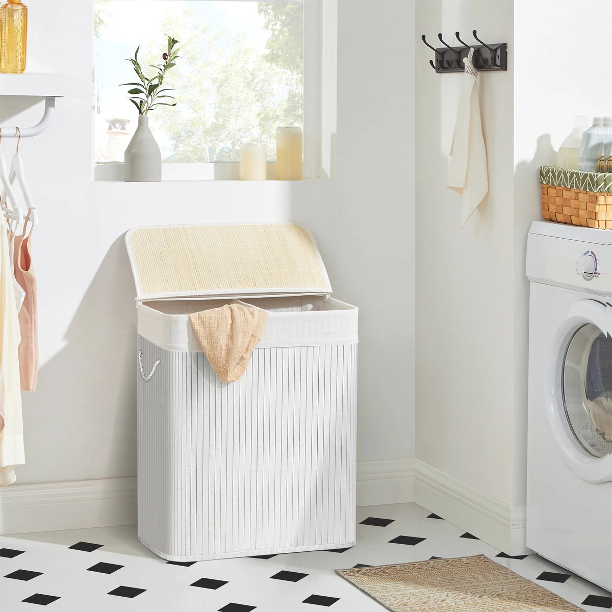 Banette à linge en bambou avec poignées - Aéraly