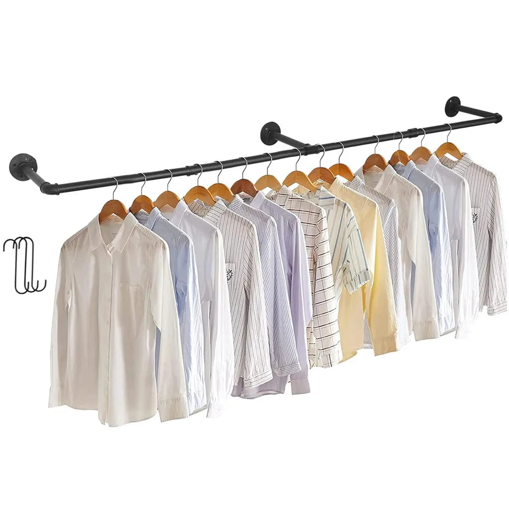 Barre de suspension vêtements mur industrielle - Une solution stylée d'organisation du - Aéraly