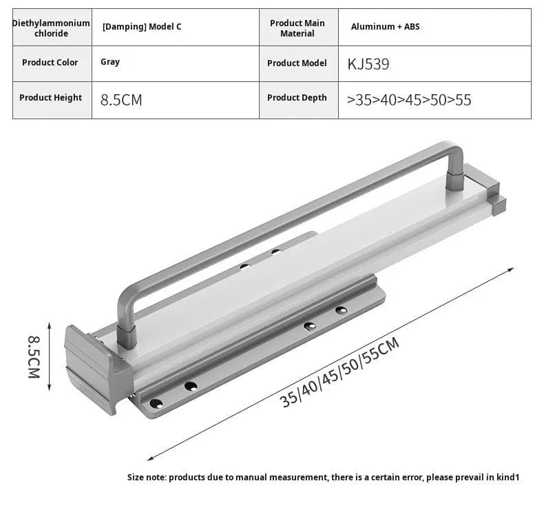 MOD Wardrobe Pull-out Retractable Hanger Telescopic Clothe Hanging Rod Hanging Trousers WardrobeStorage and Pull-out Clothes Hanger