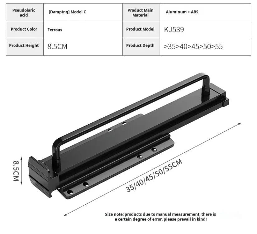 MOD Wardrobe Pull-out Retractable Hanger Telescopic Clothe Hanging Rod Hanging Trousers WardrobeStorage and Pull-out Clothes Hanger