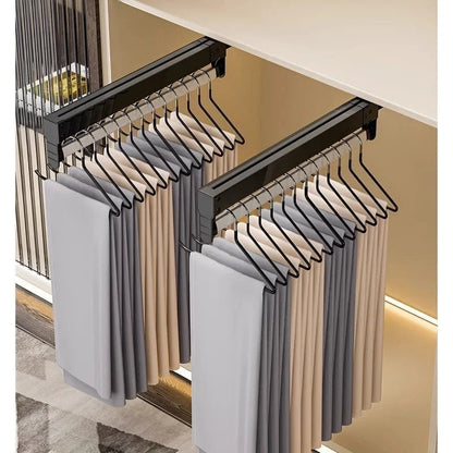 MOD Wardrobe Pull-out Retractable Hanger Telescopic Clothe Hanging Rod Hanging Trousers WardrobeStorage and Pull-out Clothes Hanger