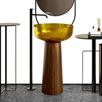 ELARA BOIS - Vasque totem ronde sur pied