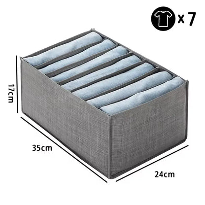 Boîte de rangement pour sous-vêtements et vêtements Gris M