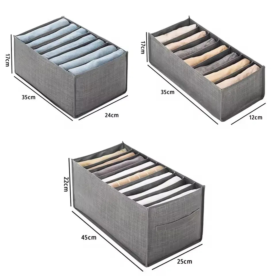Boîte de rangement pour sous-vêtements et vêtements S/M/L - 3 PCS