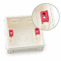 Boîtier d'Encastrement Type 86 à Clipser — Blanc, Rouge ou Bleu