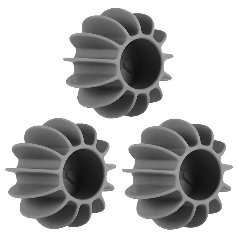 Boule Attrape Poils Lave-Linge en Silicone Réutilisable 3 Gris
