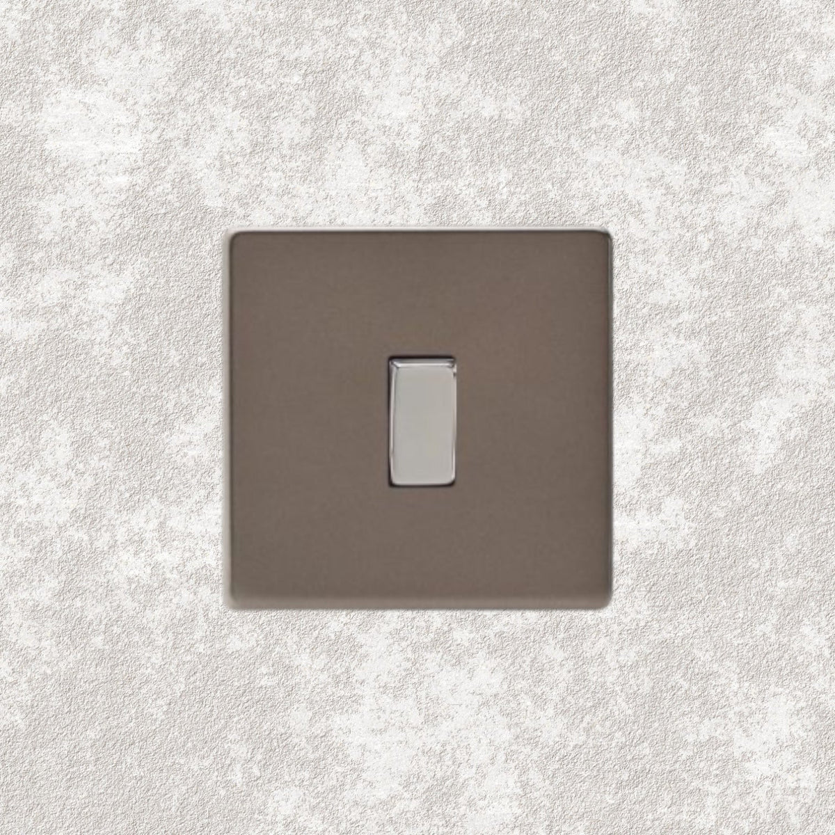 interrupteur bouton plat simple bronze