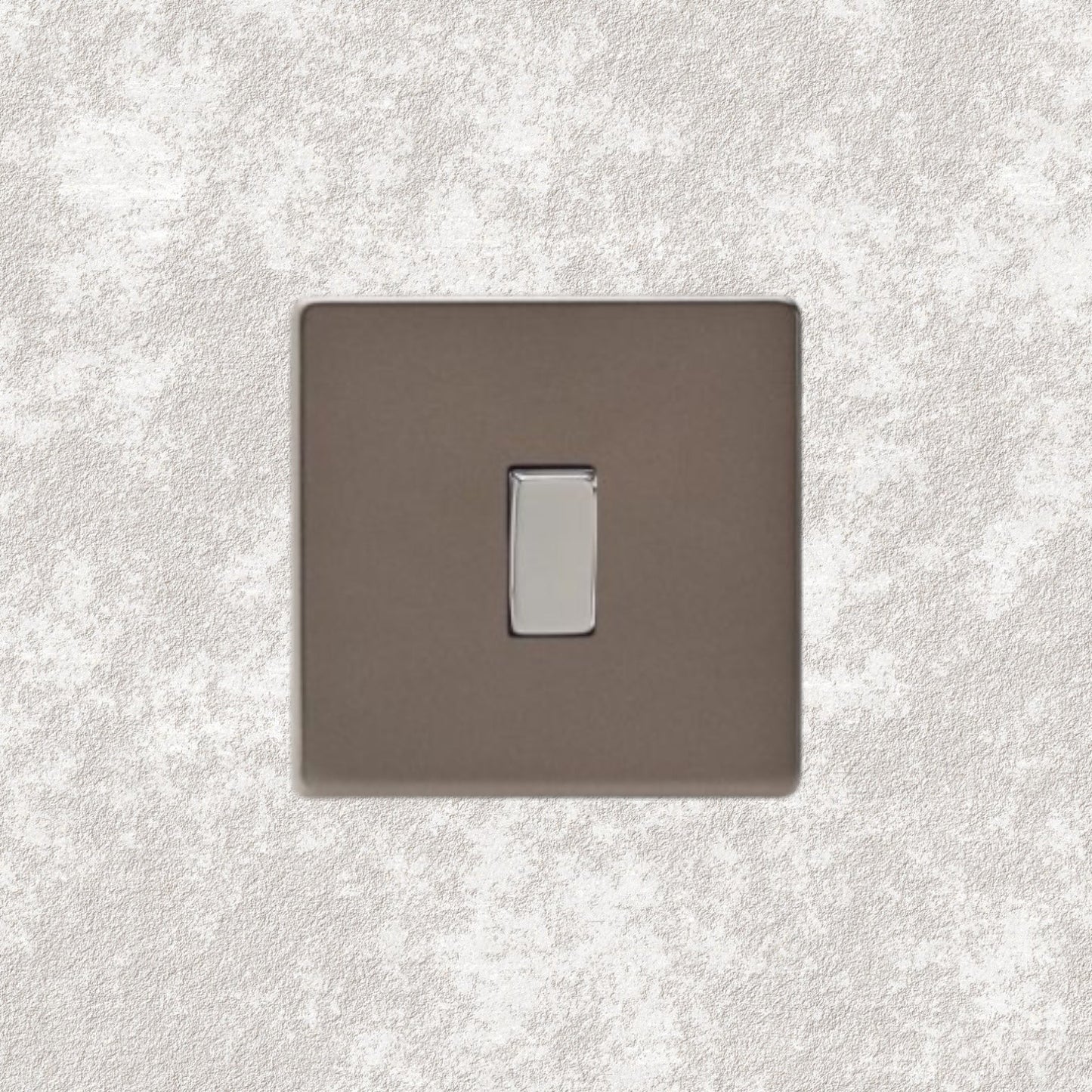 interrupteur bouton plat simple bronze