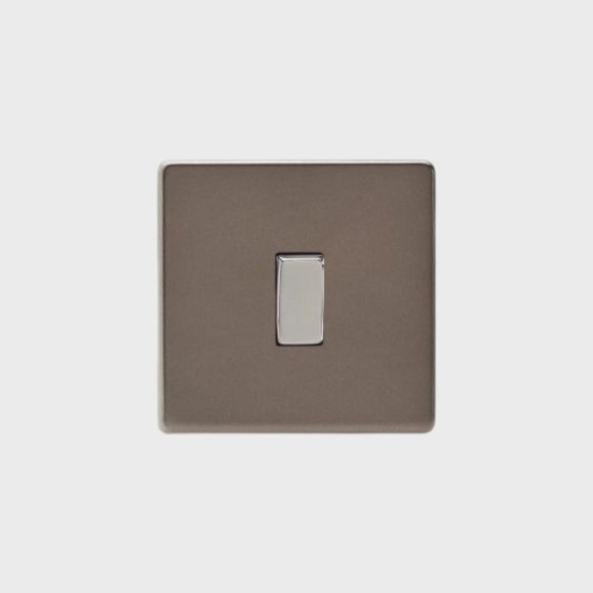 interrupteur bouton plat simple bronze