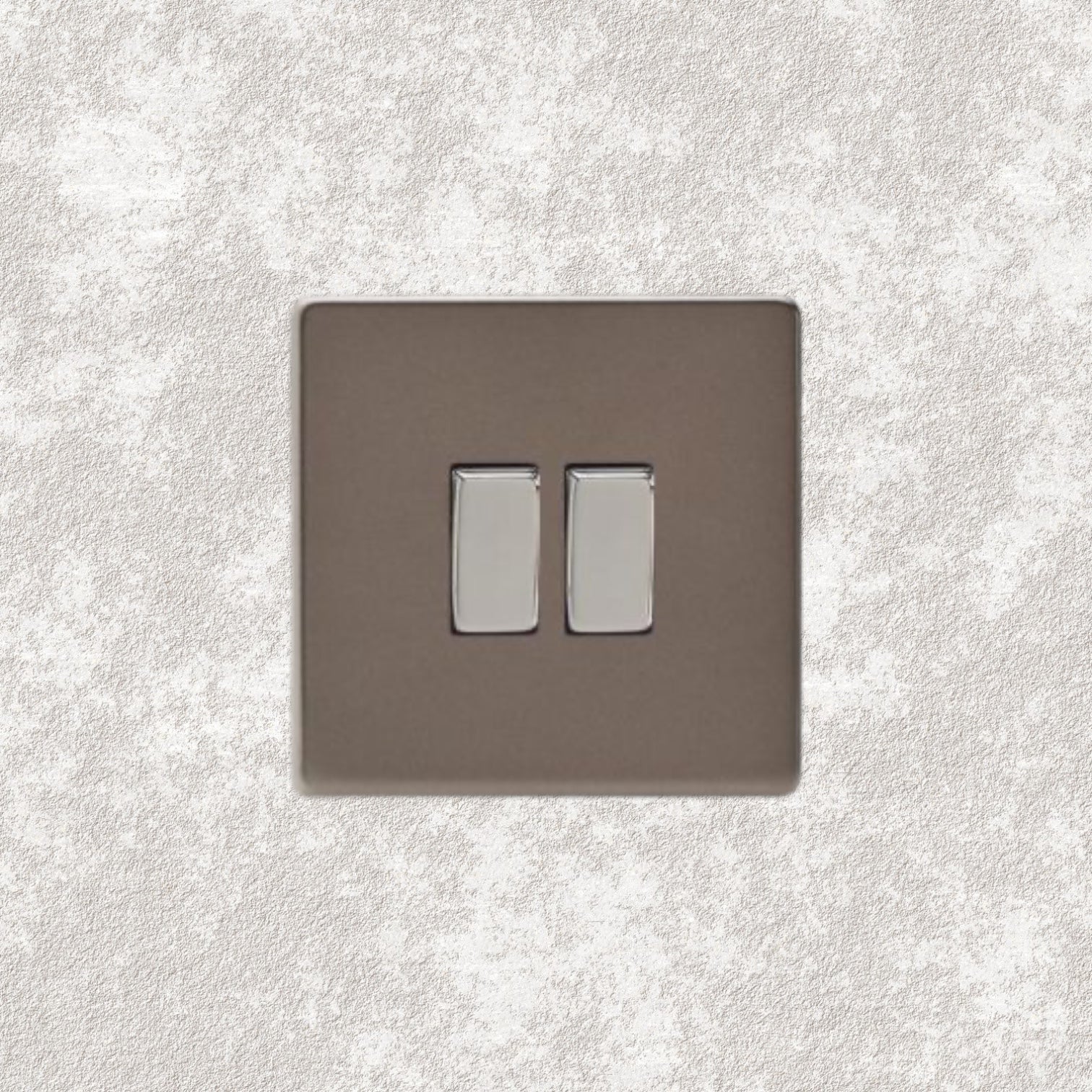 interrupteur bouton plat double bronze