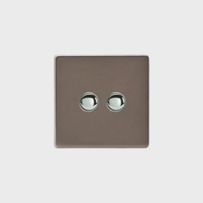 bouton poussoir double bronze