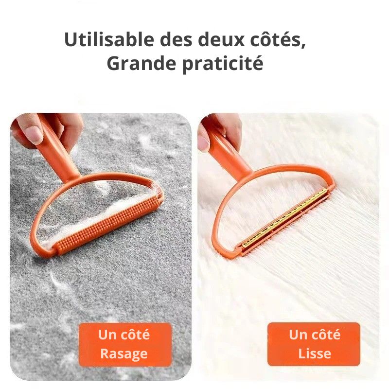 Brosse anti-poils double face – Élimine les poils et peluches sur vêtements et tissus - Aéraly