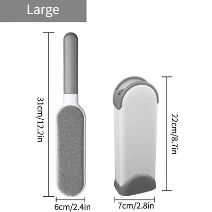 Brosse pour textile - Incontournable pour un entretien impeccable de vos vêtements L Gris + Support